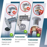 Bathroom Sink Drain, Vessel Sink Pop Up Drain with Detachable Basket Stopper,Anti-Explosion and Anti-Clogging Drain Strainer, Sink Drain Assembly Without Overflow Polished Chrome, REGALMIX RWF082A