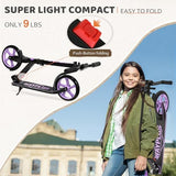 Kick Scooter for Ages 6+,Kid, Teens & Adults. Max Load 240 LBS. Foldable, Lightweight, 8IN Big Wheels for Kids, Teen and Adults, 4 Adjustable Levels. Bearing ABEC9