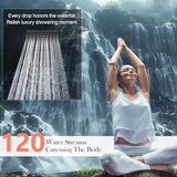 Filtered Shower Head with Handheld Matte Black - High Pressure 6 Modes, 120 Anti-clog Nozzles, Detachable Showerhead with Hard Water Filters, Extra Long 6ft Hose, Power Wash Mode for Bathroom