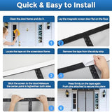 Magnetic Screen Door |Fits 36"x82" Door| Hands Free Retractable Screen Door Magnetic Closure Keeps Bugs Out | 2025 Upgraded PET- Tiny Hole | Self Sealing | Pet and Kid Friendly| 39 Inch x 83 Inch