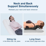 Neck and Shoulder Relaxer with Upper Back Massage Point, Cervical Traction Device Neck Stretcher for TMJ Pain Relief and Cervical Spine Alignment Chiropractic Pillow (Black)