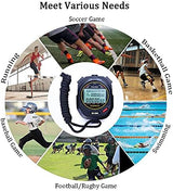 Stopwatch Timer Lap Split Digital Stopwatch with Clock Calendar Alarm, Large Display Stop Watch for Sports Kids Coaches Swimming Running