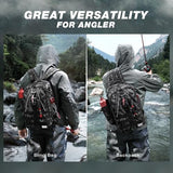 Ghosthorn Fishing Backpack with Rod Holder - Tackle Sling Bag - Fly Fishing Gifts for Men and Women
