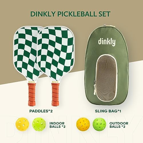 Pickleball Paddles Set of 2/4- USAPA Approved Graphite/Fiberglass Pickleball Racket, 2 Pickleball Rackets, 4 Balls and 1 Portable Carry Bag, Aesthetic Pickle Ball Set for Men Women Beginners