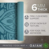 Gaiam Yoga Mat - Premium 6mm Print Extra Thick Non Slip Exercise & Fitness Mat for All Types of Yoga, Pilates & Floor Workouts (68"L x 24"W x 6mm Thick)