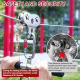 Zipline Pulley, 304 Stainless Steel Tandem Speed Double Pulley for 1/4 5/16 3/8 Cable Backyard Zipline, Hauling, Rigging and Commercial Purposes