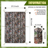 Woobie Blanket, Thermal Insulated Military Poncho Liner, Water-Resistant, Portable, Insulation, for Hiking, Survival with Compression Carry Bag (Tree Camo Bionic)