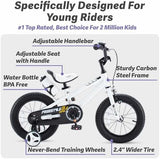 RoyalBaby Kids Bike EZ Freestyle Training Free Balance to Pedal Easy Learning Bicycle, 12-18 Inch for Toddlers to Big Kids