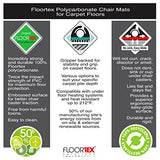 Floortex Cleartex Ultimat Polycarbonate Chair Mat for High Pile Carpets, 60 X 48, Clear