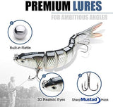 TRUSCEND Swimmax for Freshwater and Saltwater, Lifelike Fishing Lures for Bass Trout Crappie Walleye Pike Bluegill Salmon, Swimbait for Bass Fishing, Amazing Fishing Gear Gifts for Family Fishing