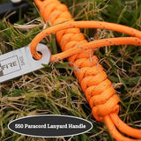 Classic Heavy-Duty Super-Duty Ferro Rod Fire Starter with Premium Ferrocerium Rod Superb Carbon Alloy Steel Striker 550 Paracord Lanyard Handle for Camping Emergency Survival Hiking BBQ EDC