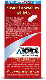 Move Free Advanced Plus MSM, 120 tablets - Joint Health Supplement with Glucosamine and Chondroitin (Pack of 12)