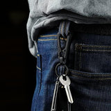 KeyUnity Titanium Carabiner Keychain Clip, Quick Release EDC Key Holder Organizer with Key Ring