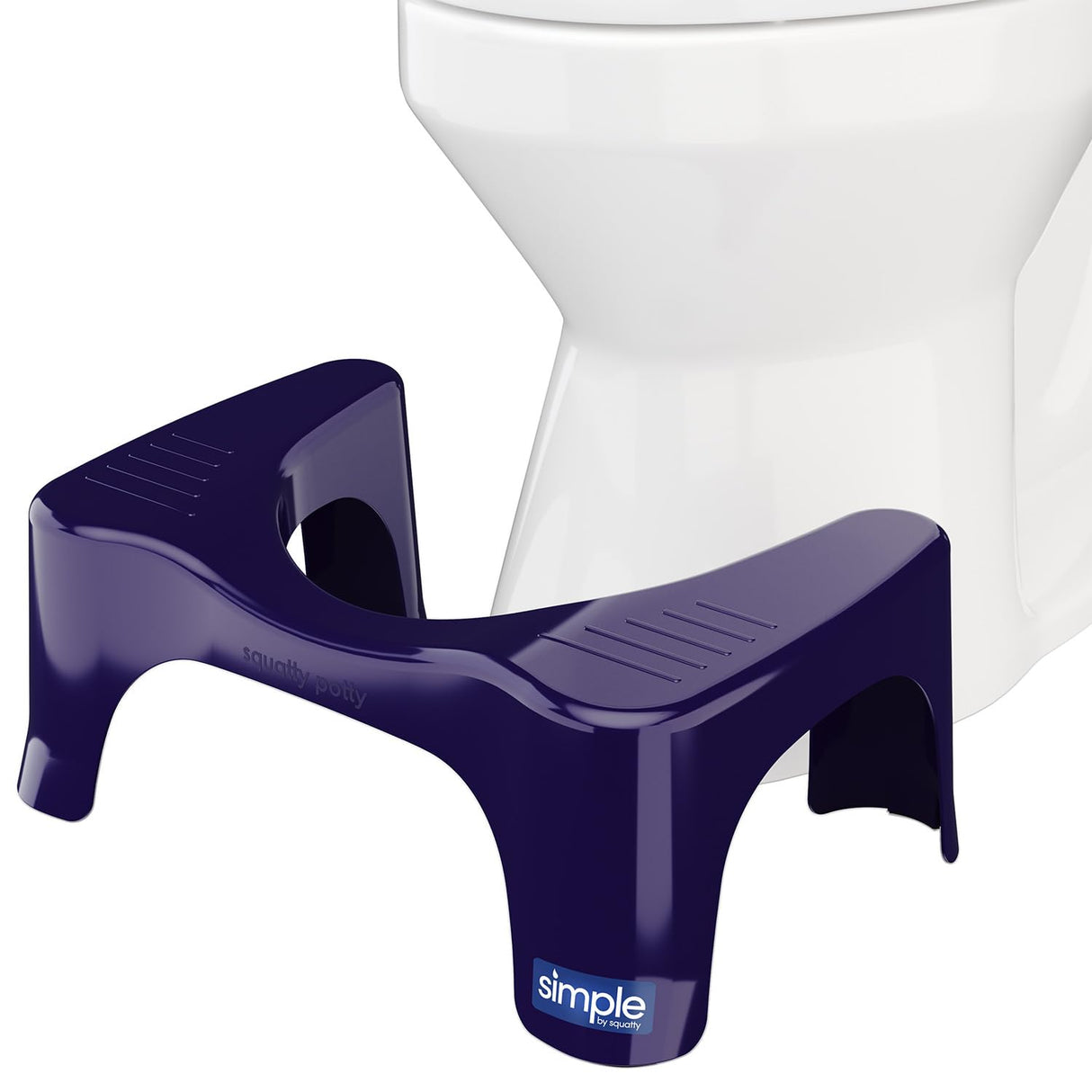 Squatty Potty Simple Bathroom Toilet Stool, Deep Purple 7", Ergonomic Stool – Posture-Enhancing Bathroom Footrest for Improved Digestion & Constipation Relief