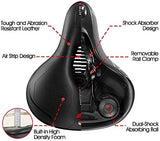 Comfortable Seat Cushion for Men Women with Dual Shock Absorbing Ball Memory Foam Waterproof Wide Bicycle Saddle Fit for Road Bikes