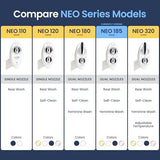 LUXE Bidet NEO 185 - Self-Cleaning, Dual Nozzle, Non-Electric Bidet Attachment for Toilet Seat, Adjustable Water Pressure, Rear and Feminine Wash (White)