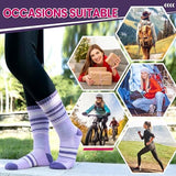 DoSmart Merino Wool Hiking Socks for Women Thermal Winter Warm Moisture Wicking Boot Work Cushion Gift Socks 5 Pairs