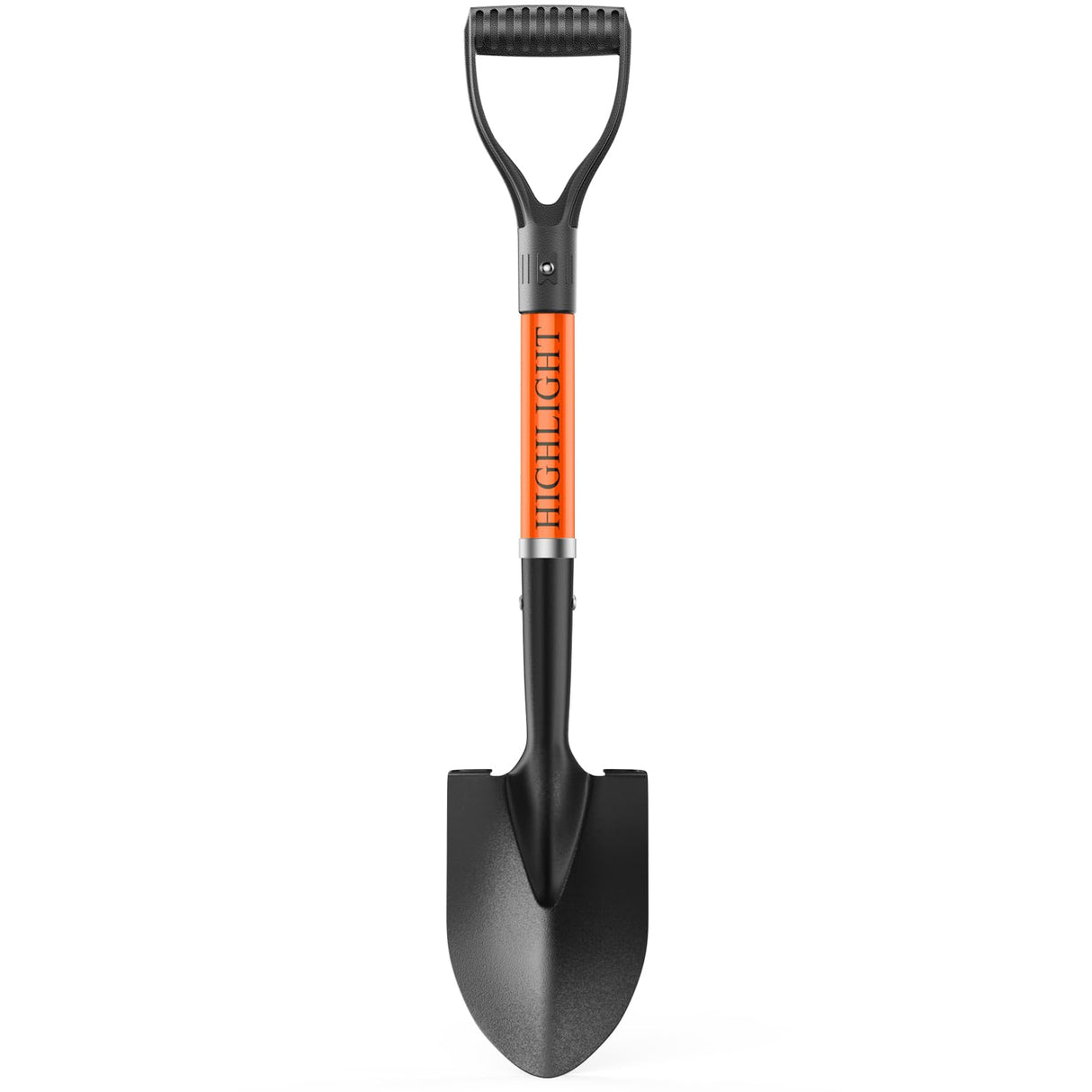 HIGHLIGHT Kids Small Shovel 28Inch Orange Fiberglass D Grip Beach Digging