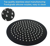NearMoon Rain Shower Head, Ultra-Thin Design-Pressure Boosting, Awesome Some Experience, High Flow Stainless Steel Rainfall Head (10 Inch, Matte Black)