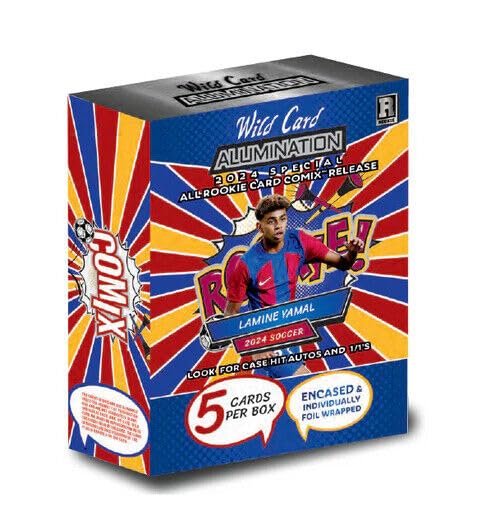 2024 Wild Card Alumination Lamine Yamal Rookie Comix Hobby Trading Card Box (5 Encases Autographs)