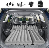 SUV Air Mattress: Inflatable Car Air Mattress for Camping, Flocking Car Bed with Air Pump & 2 Pillows, Portable Sleeping Pad Mattress for Home Car Travel Camping Grey