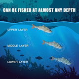 TRUSCEND Swimmax for Saltwater and Freshwater, Realistic Fishing Lures for Bass Trout Crappie Walleye Pike Bluegill Salmon, Swimbait for Bass Fishing, Amazing Fishing Gear Gifts for Family Fishing