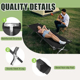 YSSOA Camping Cot, Sleeping Cots for Adults with Storage Bag, Portable and Lightweight Cot Bed for Outdoor Traveling, Hiking, Office Nap, Easy to Set up, 1 Pack, Black