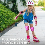 BOSONER Kids/Youth Knee Pad Elbow Pads Guards Protective Gear Set for Roller Skates Cycling BMX Bike Skateboard Inline Skatings Scooter Riding Sports