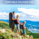 Suteck Camping Cot, 32In XXL Folding Camping Cot Heavy Duty Sleeping Bed for Adults 1200D Double Layer Oxford Cots for Camping W/Pilllow Mattress Carry Bag for Home Office Nap Beach Travel, 500LBS