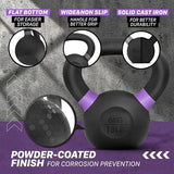Yes4All Powder Coated Cast Iron Kettlebell Strength Training Kettlebells Weight Set for Full Body Workout, Home Gym