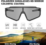 STORYCOAST Polarized Sports Sunglasses for Men Women,Driving Fishing Cycling Mountain Bike Sunglasses UV400 Protection