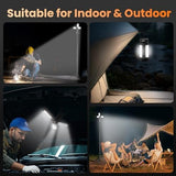 CAVN Rechargeable 10000mAh Camping Lights with Stand 6.5 ft Max Height, Portable Cordless LED Work Light 2200 Lumens 6500/4500/3500K Dimmable Camping Essentials Gear with Detachable Tripod, Black