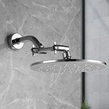 Shower Head Extension Arm, Anti-Leak Solid Brass Adjustable Extender for Rain & Handheld Shower Head, G1/2 Universal Connector (5 Inch, Chrome)