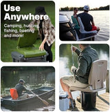 Step2 Folding Flip Seat, Lightweight Portable Outdoor Chair for Poolside, Camping, Beach, Boats, Tailgates, Durable Ground Chair with Back Support for Adults, Red & Blue