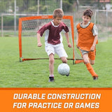 GoSports Portable Soccer Goals for Kids - 13 Color Options - Choose 4 x 3 ft or 6 x 4 ft - Team Tone Pop Up Nets for Backyard