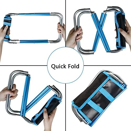 AOUTACC Ultralight Portable Folding Camping Stool for Outdoor Fishing Hiking Backpacking Travelling(XL:13"x14"x15";Large:11.8"x11"x11.4"; Medium:8.3"x9.5"x 11")