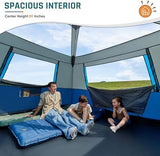 4/6/8 Person Instant Cabin Tent, Easy 60 Second Setup Family Tents for Camping, Pop up Camping Tent, Large Waterproof Tents for Outdoor Camping, Spacious Interior, Upgraded Ventilation