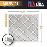 BNX TruFilter 20x22x1 Air Filter MERV 11 (6-Pack) - MADE IN USA - Allergen Defense Electrostatic Pleated Air Conditioner HVAC AC Furnace Filters for Allergies, Dust, Pet, Smoke, Allergy MPR 1200 FPR 7