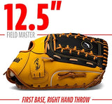 Franklin Sports Baseball + Softball Gloves - Field Master Adult + Youth Baseball + Softball Gloves - Right Hand + Left Hand Gloves - Infield + Outfield Mitts - Multiple Sizes + Colors