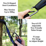 Camping Hammock Double & Single Portable Hammocks Ultralight Nylon Parachute Hammocks with 2 Tree Straps for Backpacking, Travel, Beach, Backyard, Camping, Hiking (Medium, Camouflage)