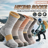 Anlisim Merino Wool Hiking Socks for Women Thermal Winter Warm Boot Work Cushion Socks 5 Pairs