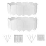 30Pcs 30Ft White Landscape Edging Border Decorative Garden with Stakes Kits