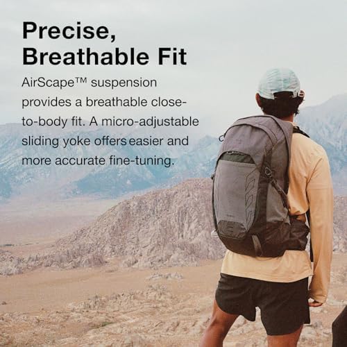 Osprey Talon 22L Men's Lightweight Hiking Backpack with Hipbelt, Phantom Grey/Dark Charcoal