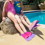 Kids Swim Fins,Short Kids Fins Youth Swimming Flippers for Lap Swimming Training for Children Girls Boys Beginners