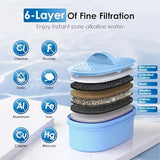 [Original] Waterdrop Alkaline Water Filter Replacement for All Waterdrop Pitcher and Dispenser Filtration System, Increase PH, Improved Coffee Taste, Last Up to 2 Months or 100 Gallons (Pack of 2)