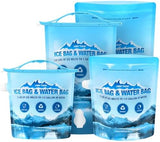 HEYTRIP 4 Pack Reusable Ice Bags for Cooler 2.5lb 5lb Ice Cube Bags, Long Lasting Cold Dry Freezer Packs, Leakproof Water Container - Fill it with Ice to Keep Cooler Cold and Drink its ICY Water