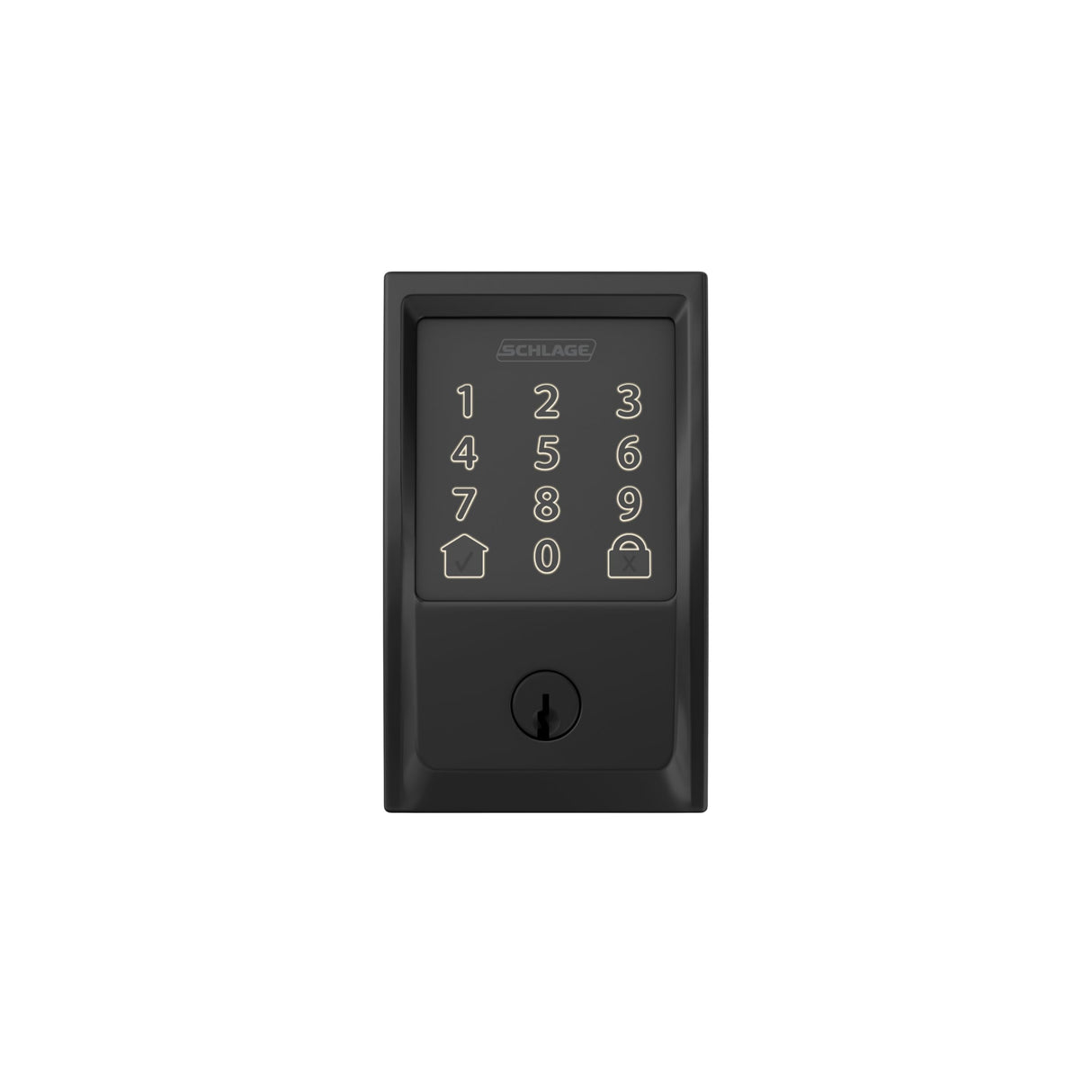 Schlage Encode Smart Wi-Fi Deadbolt Lock with Touchscreen Keypad, Keyless Front Door Entry, App Control, Alexa, Google Home and Airbnb Compatible, Matte Black, BE489WB CEN 622