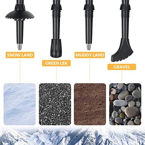 Covacure Trekking Poles Collapsible Hiking Poles - Aluminum Alloy 7075 Trekking Sticks with Quick Lock System, Telescopic, Collapsible, Ultralight for Hiking, Camping