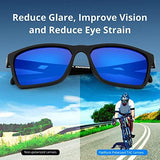 KastKing FlatRock Polarized Sport Sunglasses for Men and Women, Ideal for Driving Fishing Cycling Running, UV Protection