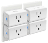 Kasa Smart Plug Mini 15A, Smart Home Wi-Fi Outlet Works with Alexa, Google Home, No Hub Required, UL Certified, 2.4G WiFi Only, 4-Pack(EP10P4) , White